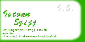 istvan szijj business card